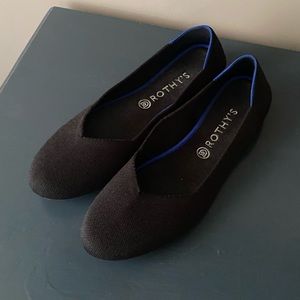 Rothy's black flats like new